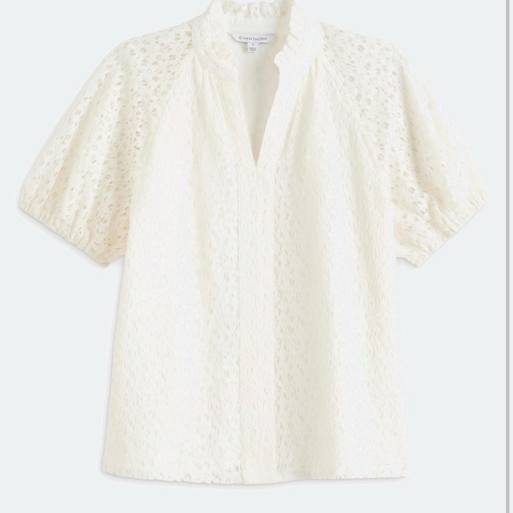 41 Hawthorn AnnaMarie Eyelet Blouse Cream